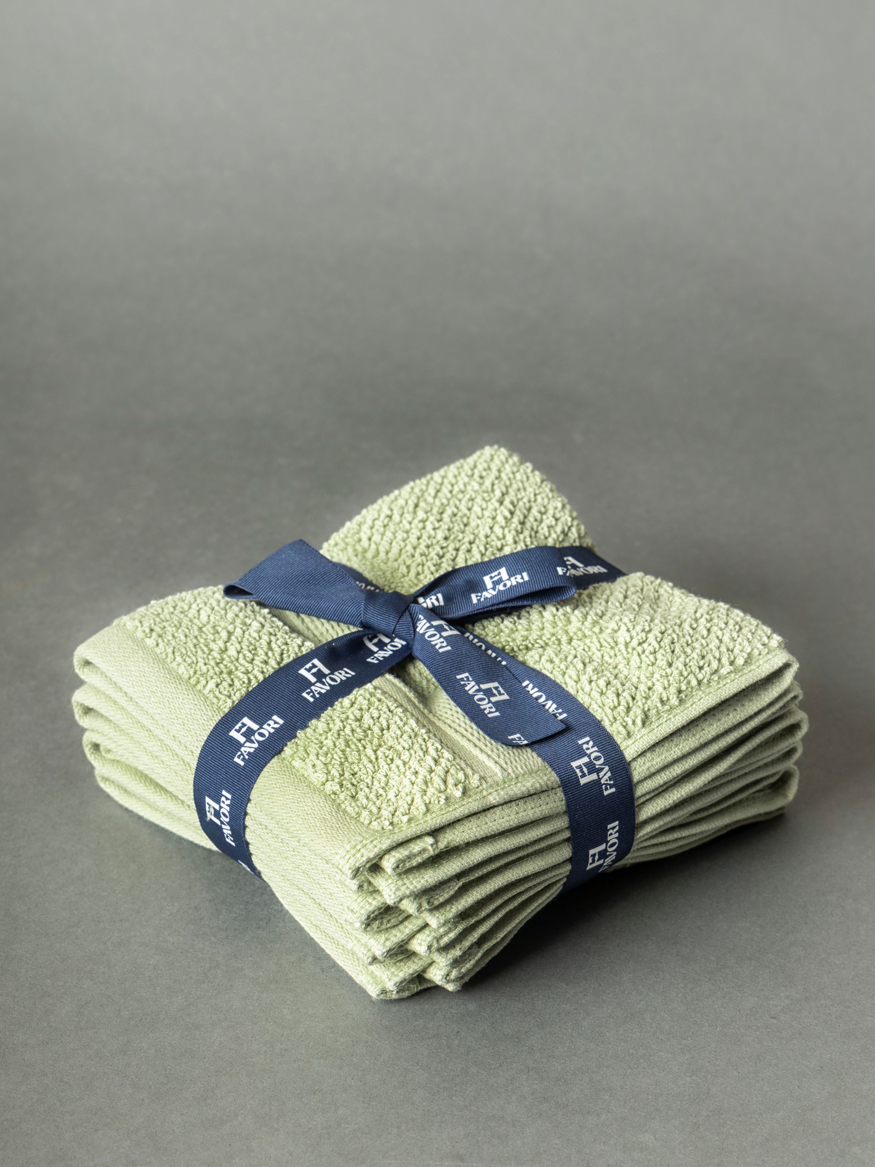 Face towel set of 4 - Sage green