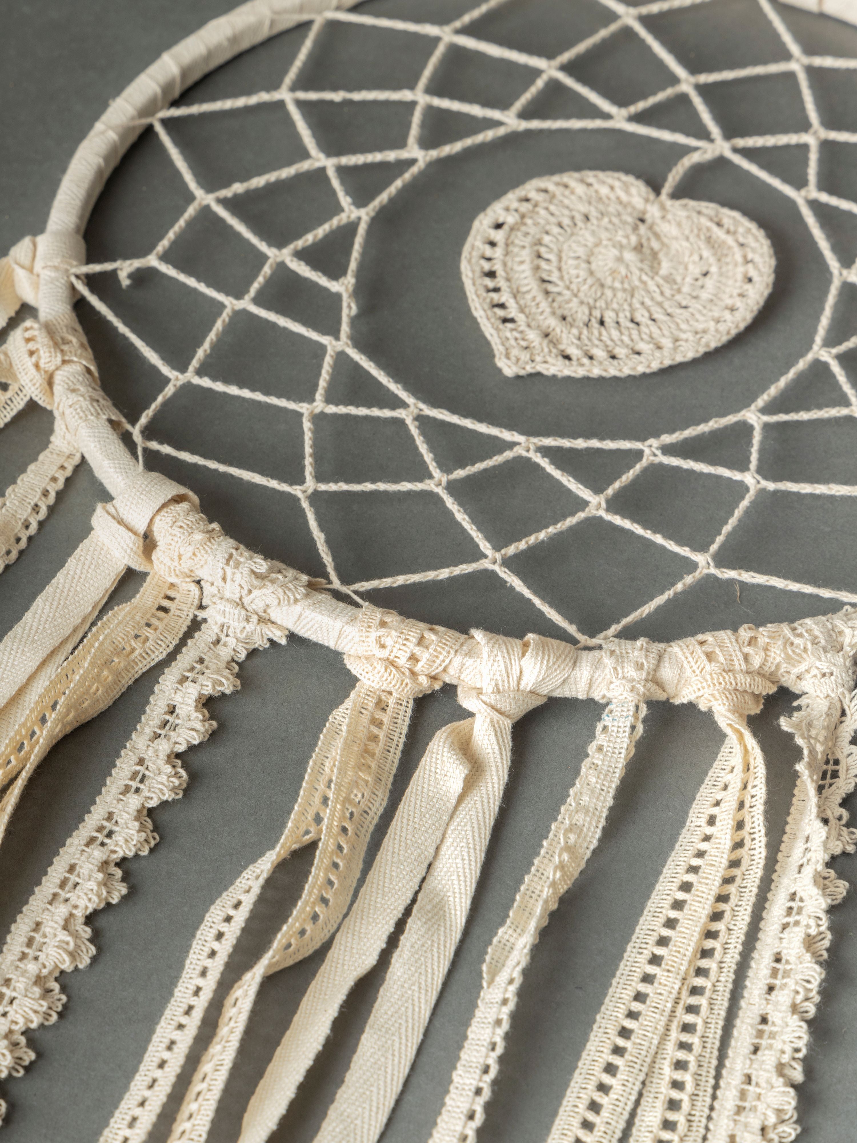 Handcrafted Heart design dream catcher wall hanging