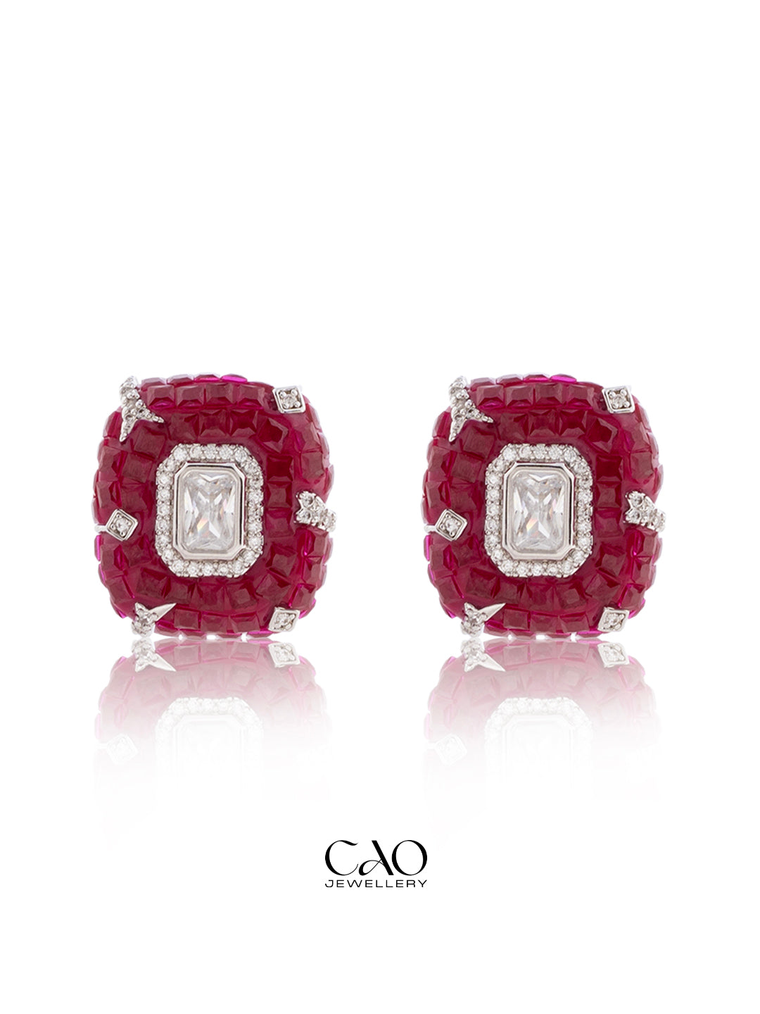 Crimson Shine Studs