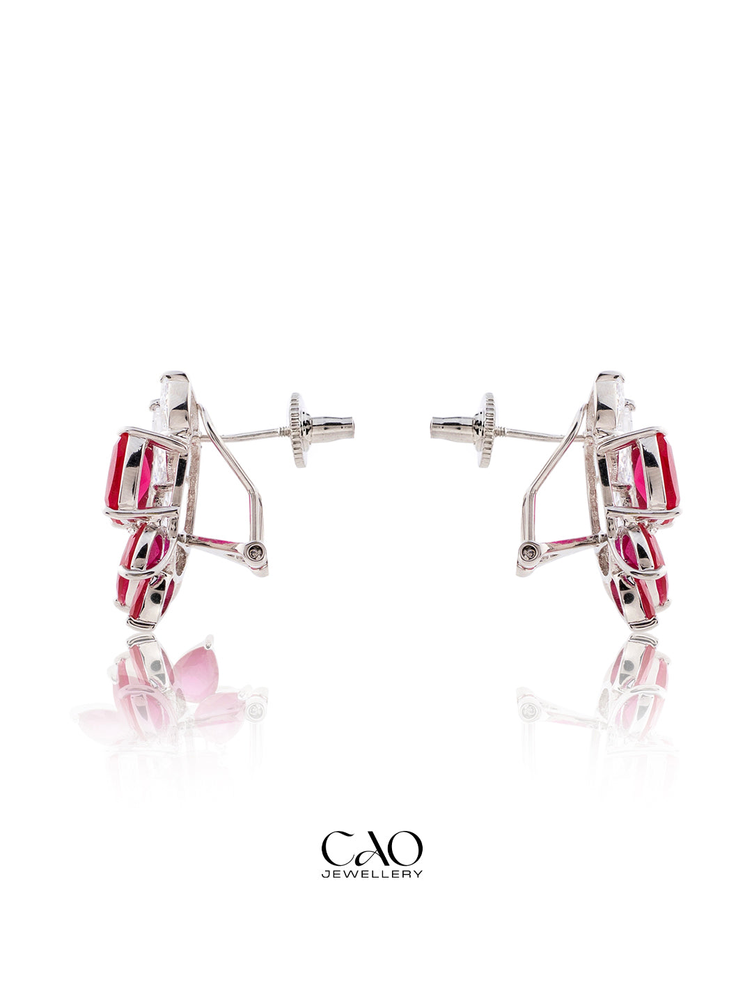 Red Petal Studs