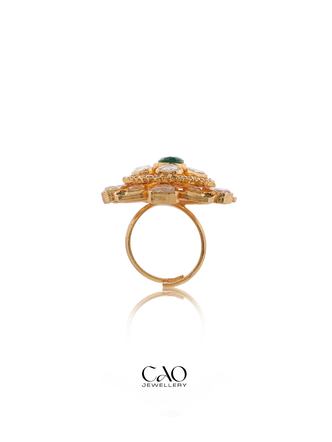 Green Petal Ring