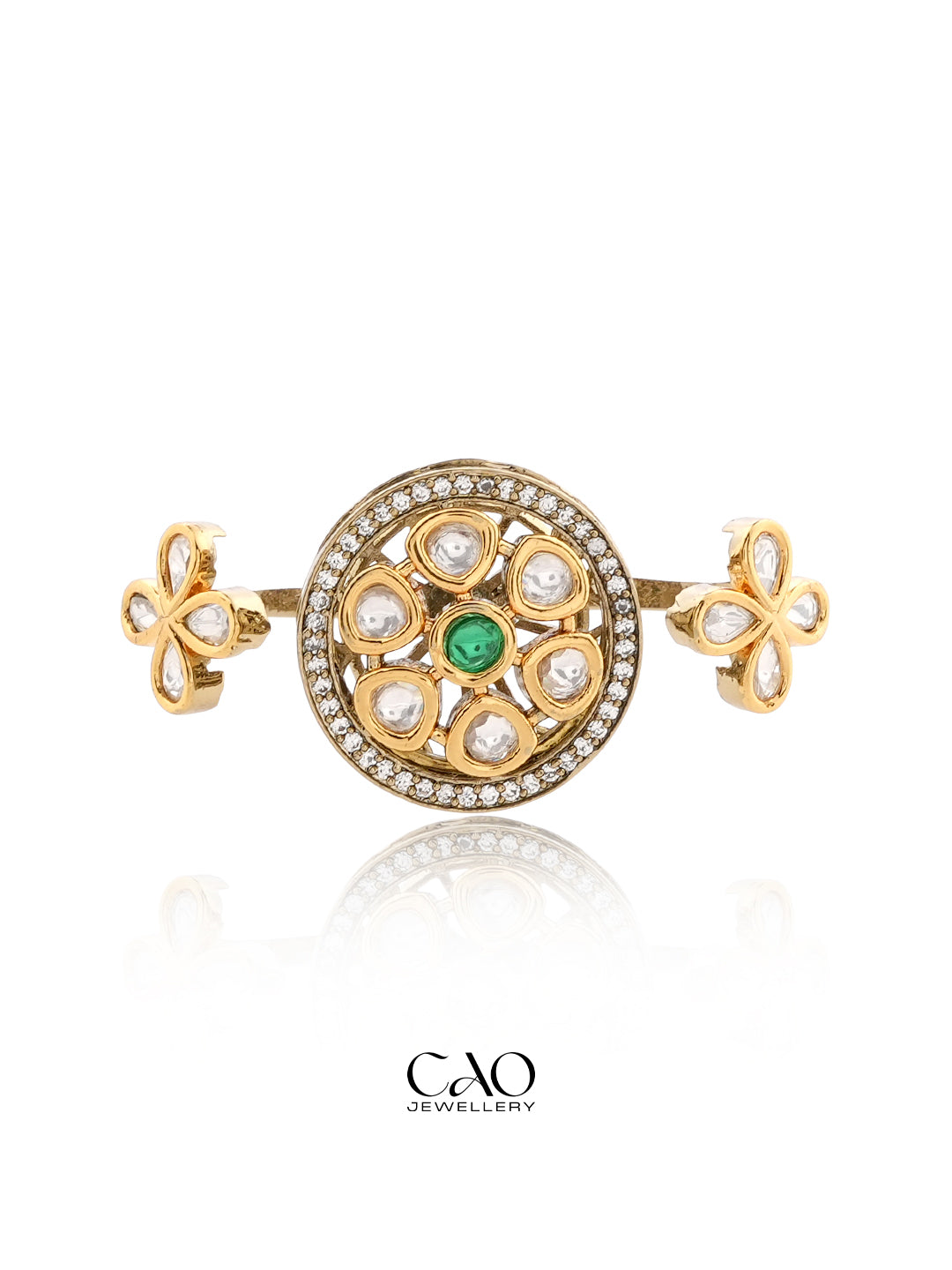 Green Two Finger Ring