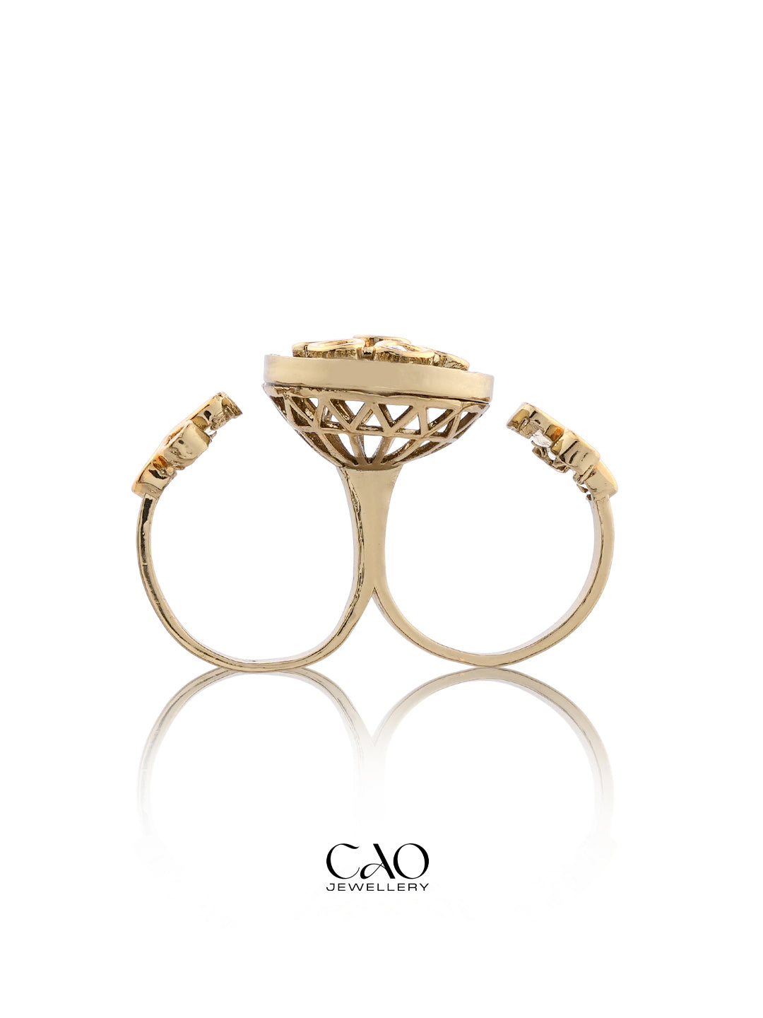 Green Two Finger Ring