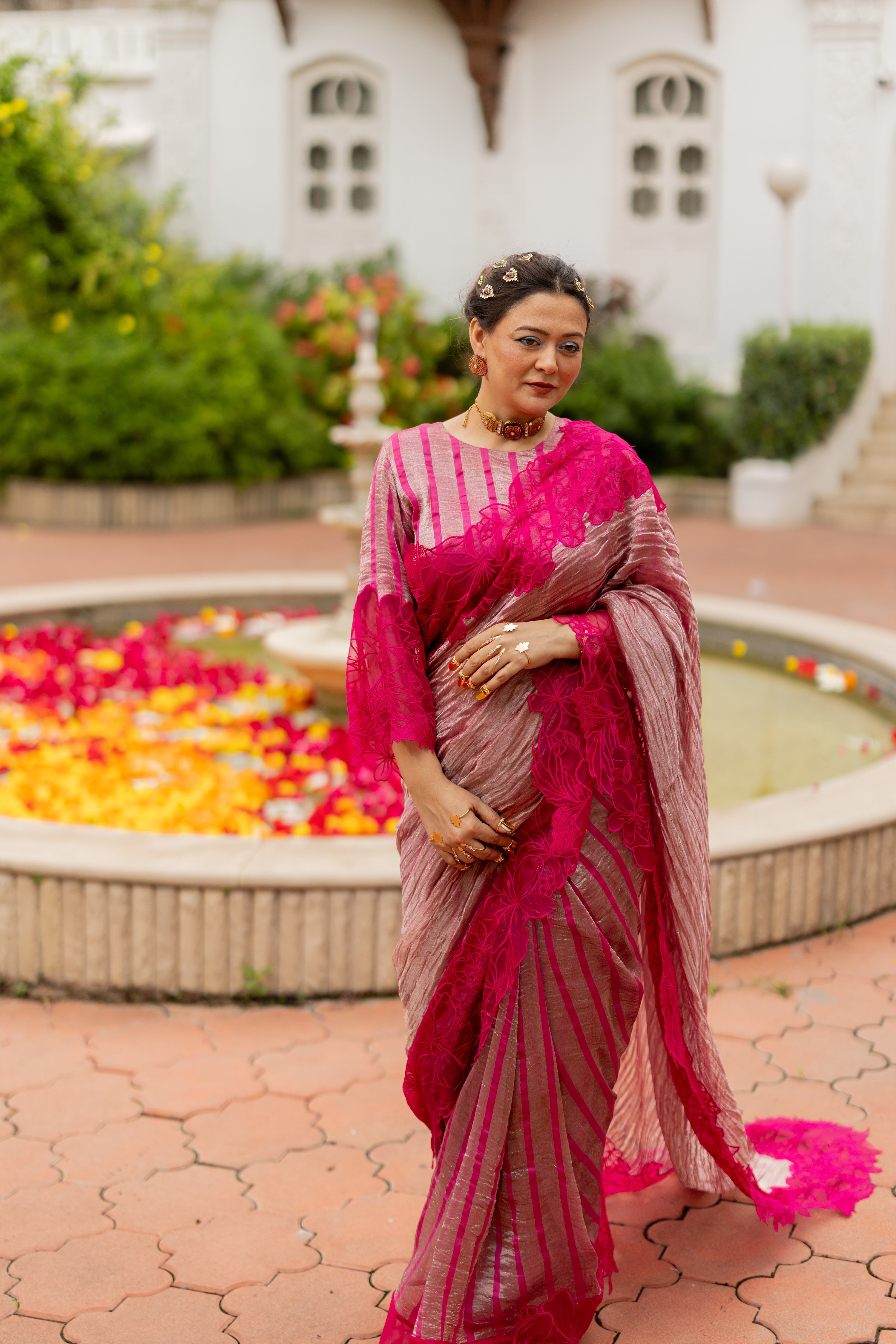 HOTPINK SAREE (LEELA)