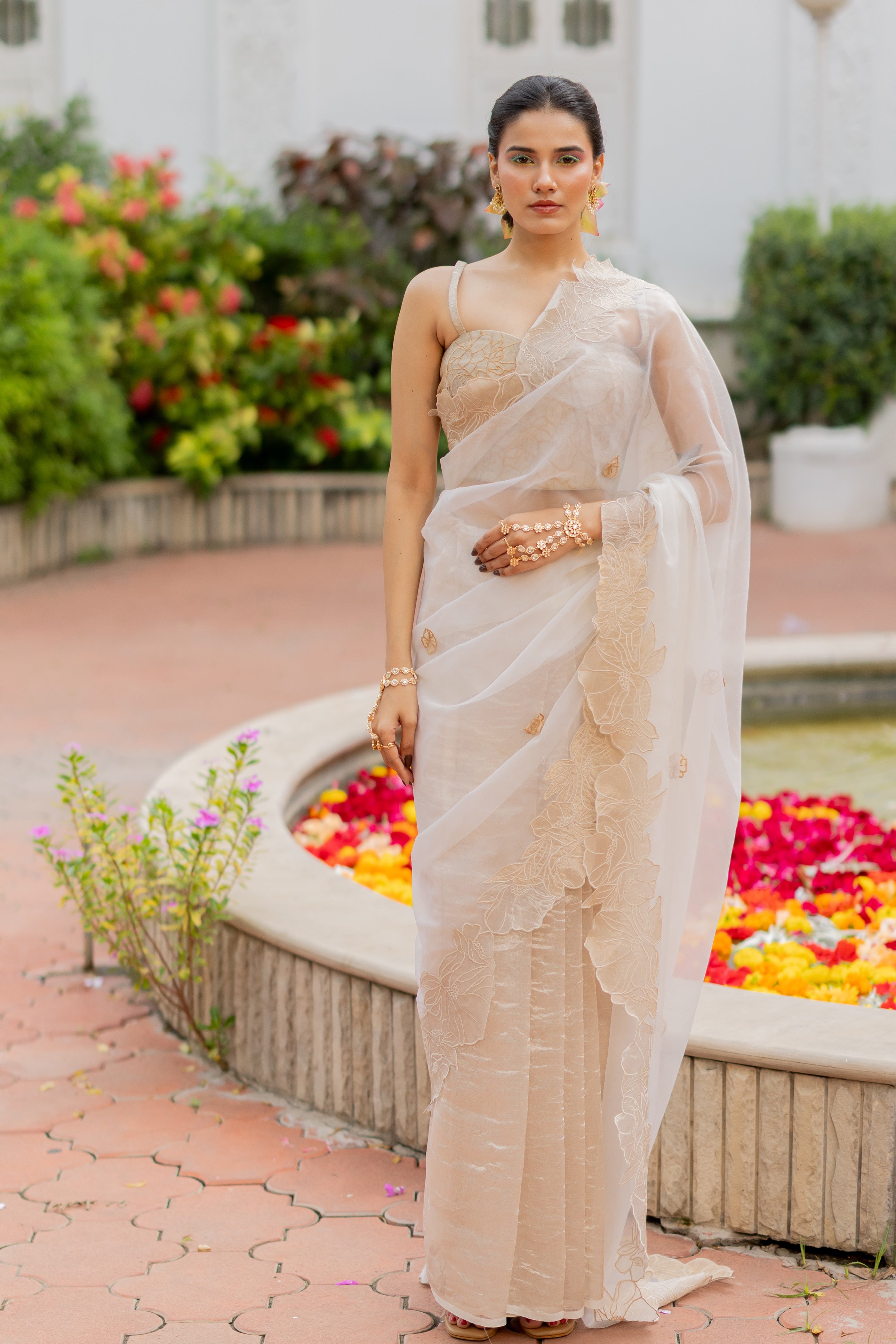 Ivory saree (Mala)