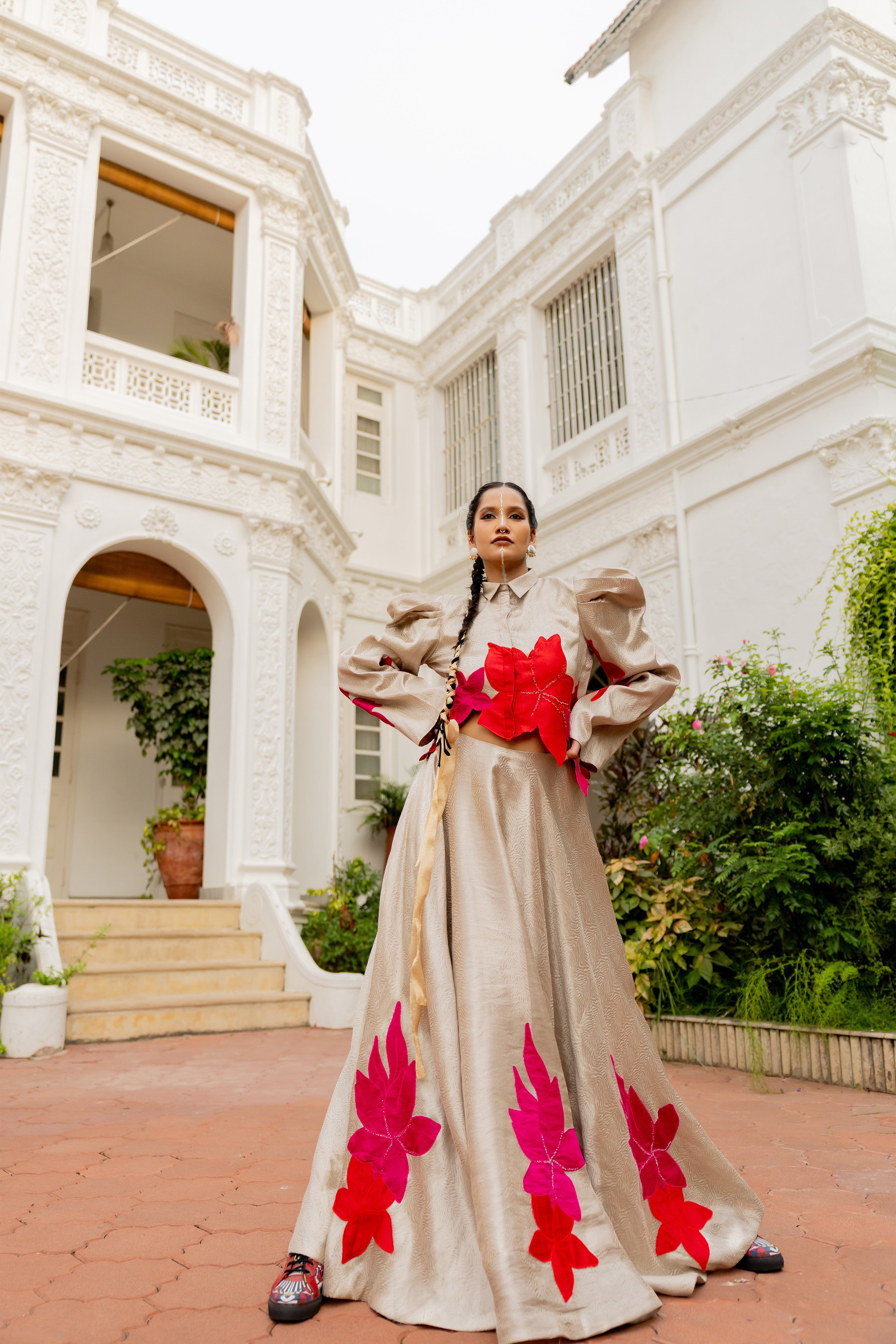Tiger PRINT SHIRT AND SKIRT (SAANVI)