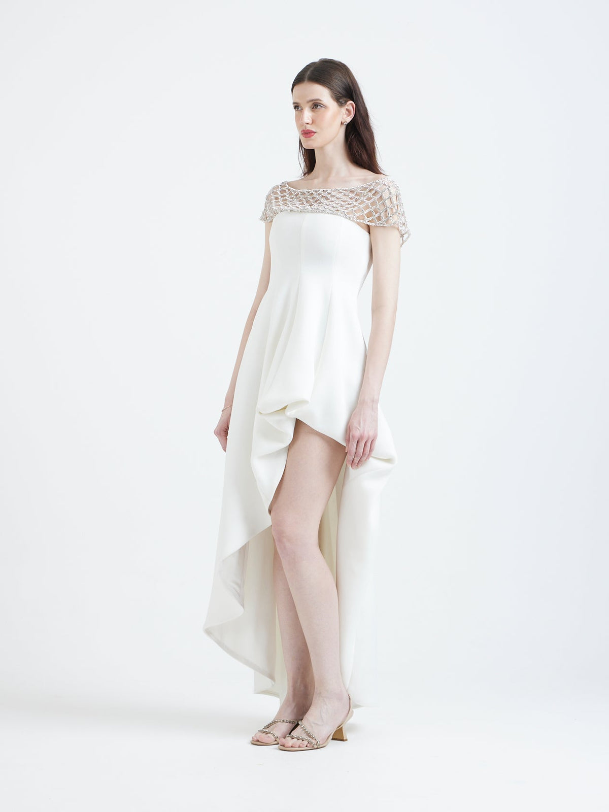 Detachable Jaal Neckline