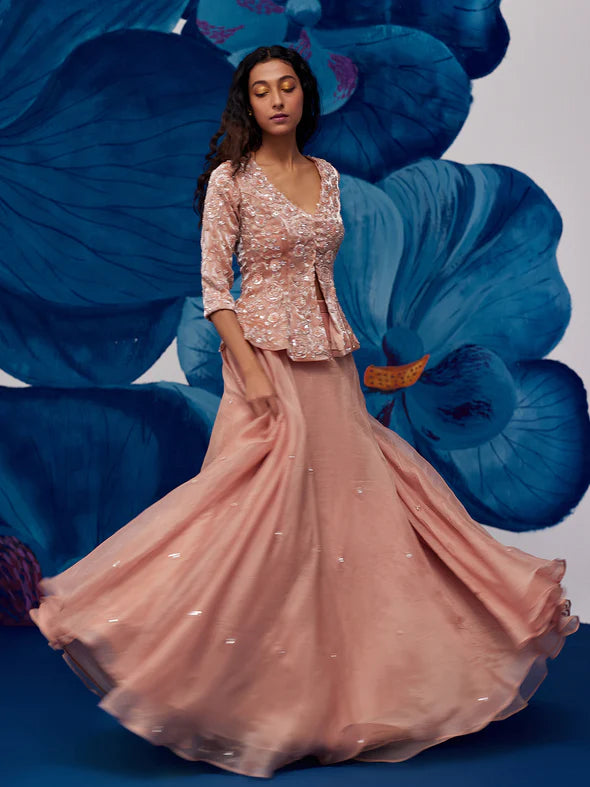 rose gold dress jacket Sharkskin Rose Suit Jacket (Separates)