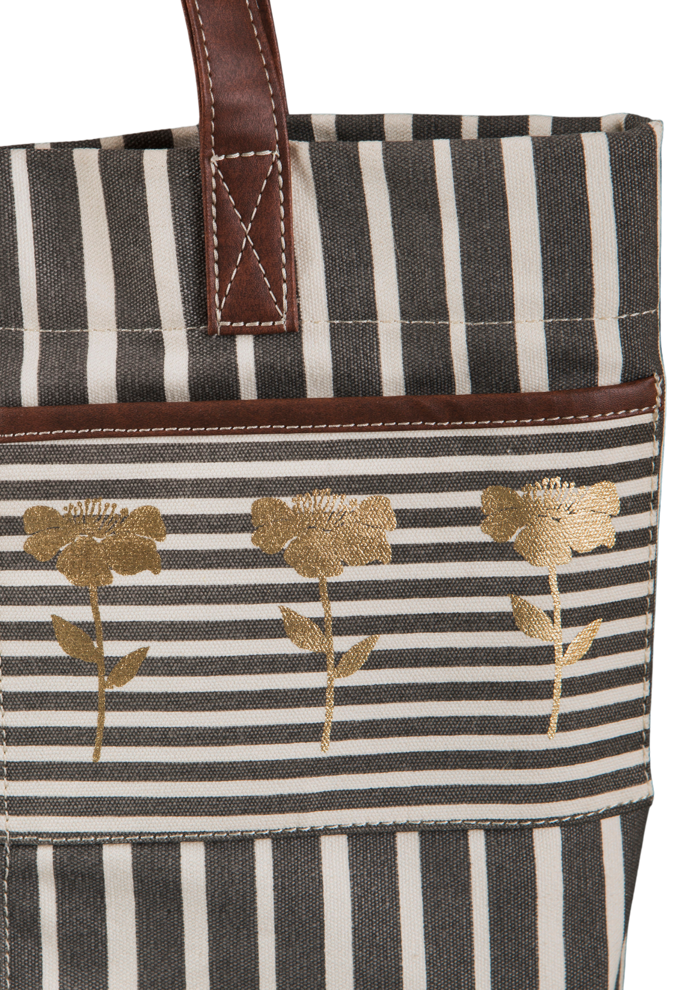 Retro stripe ladies tote bag