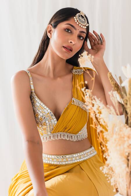 Mustard Bridesmaid’s Sakhi Lehenga