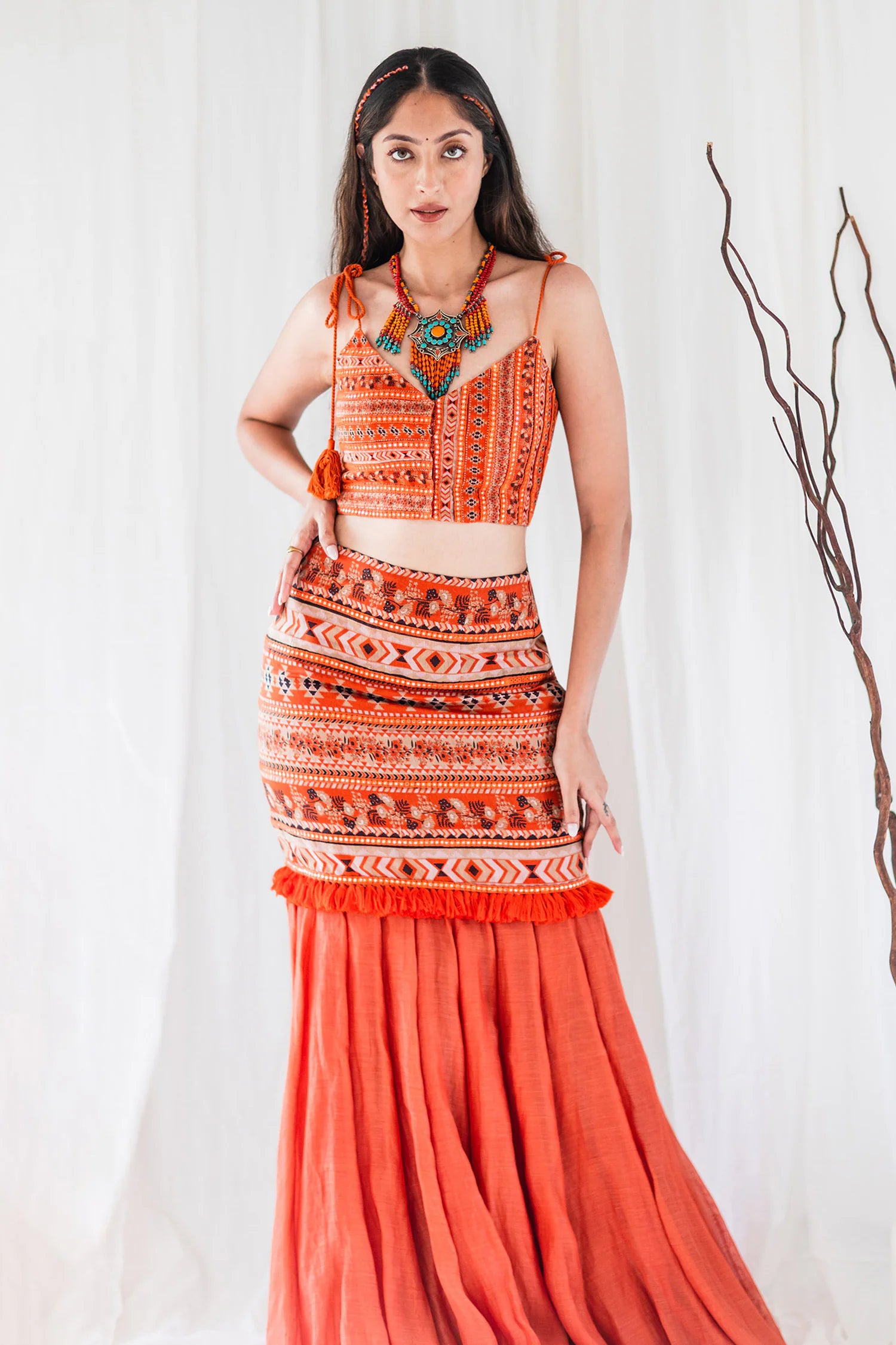 Sunburnt frill skirt with bustier