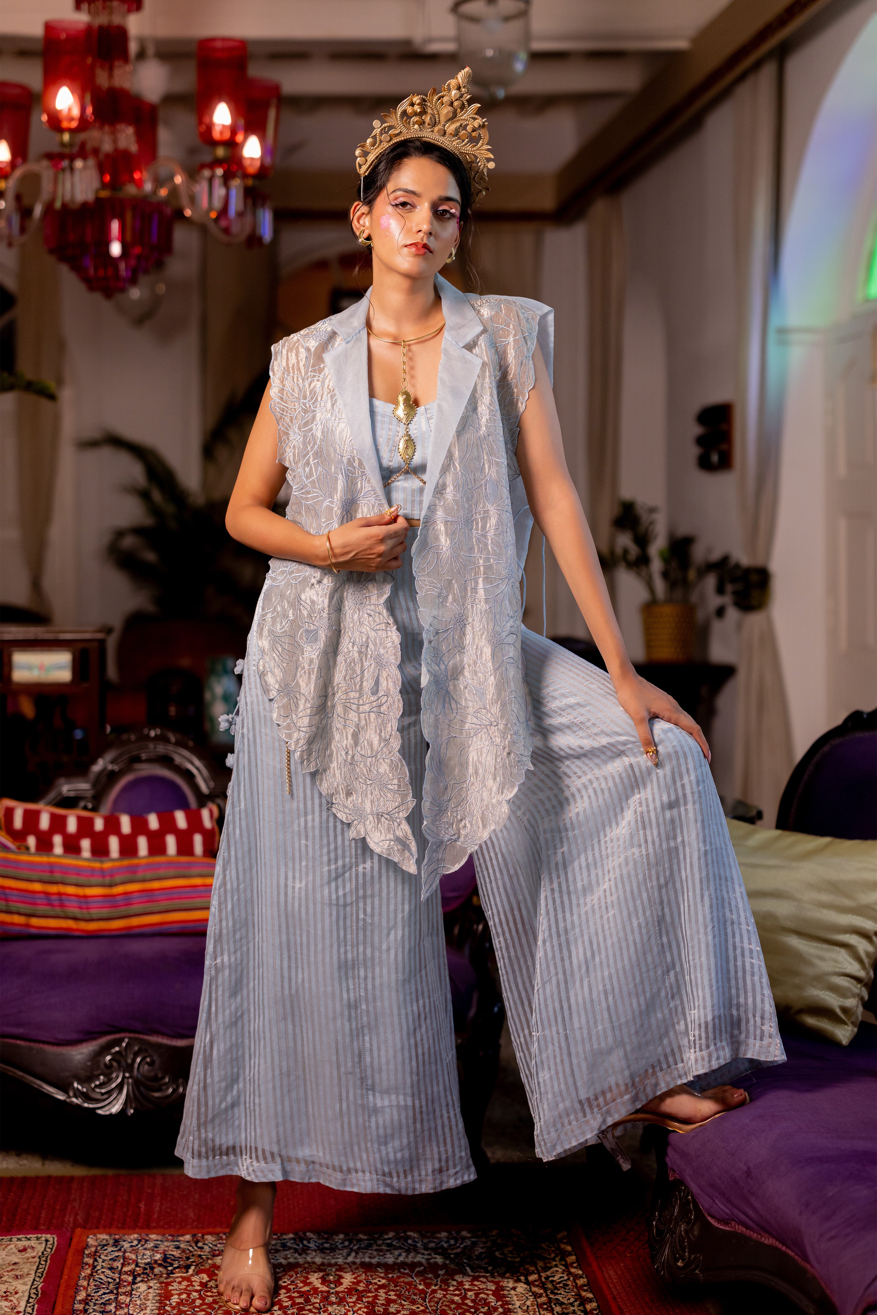 Powder blue blazer set (Marlin)