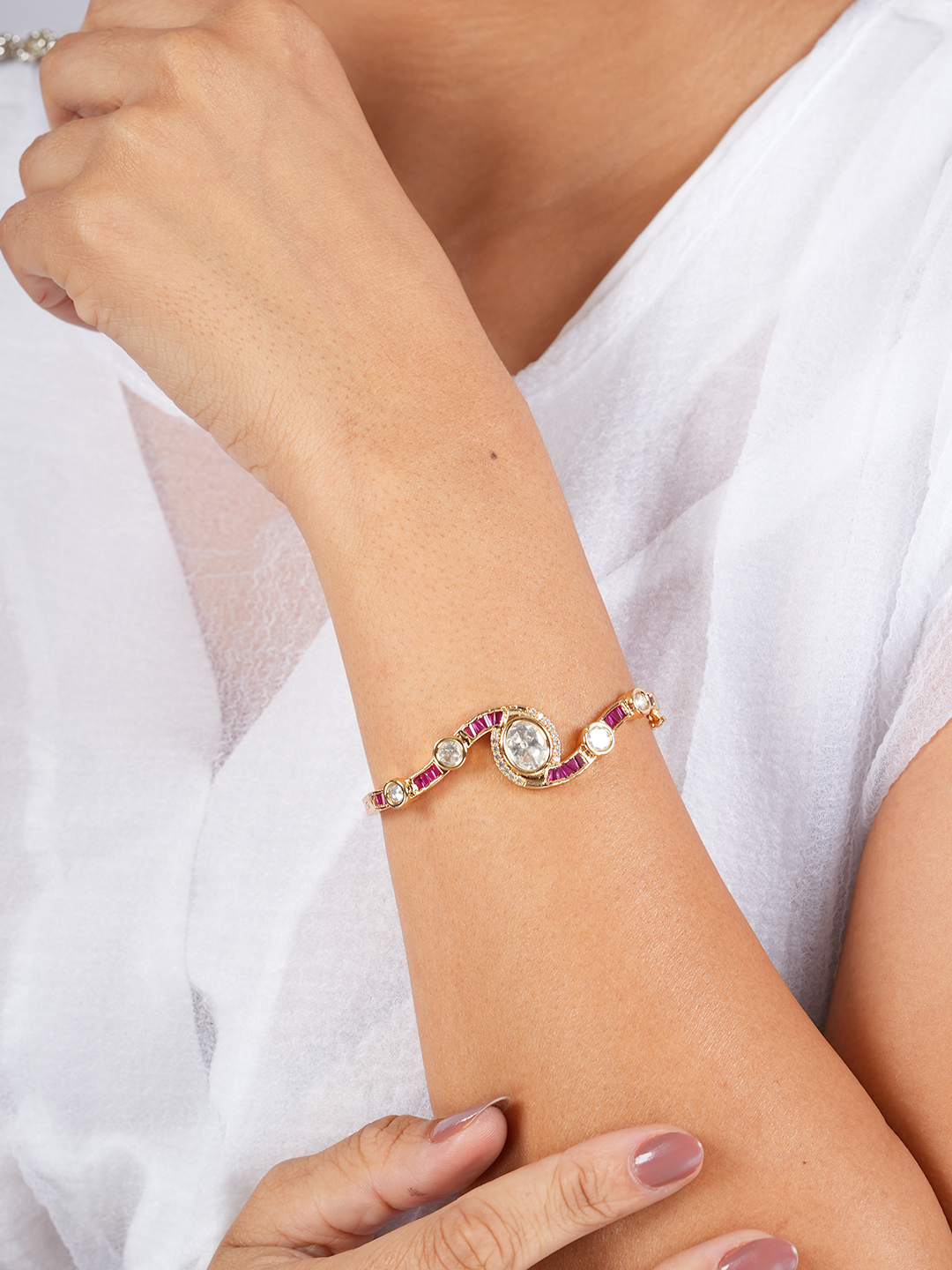Ruby Curve Bracelet