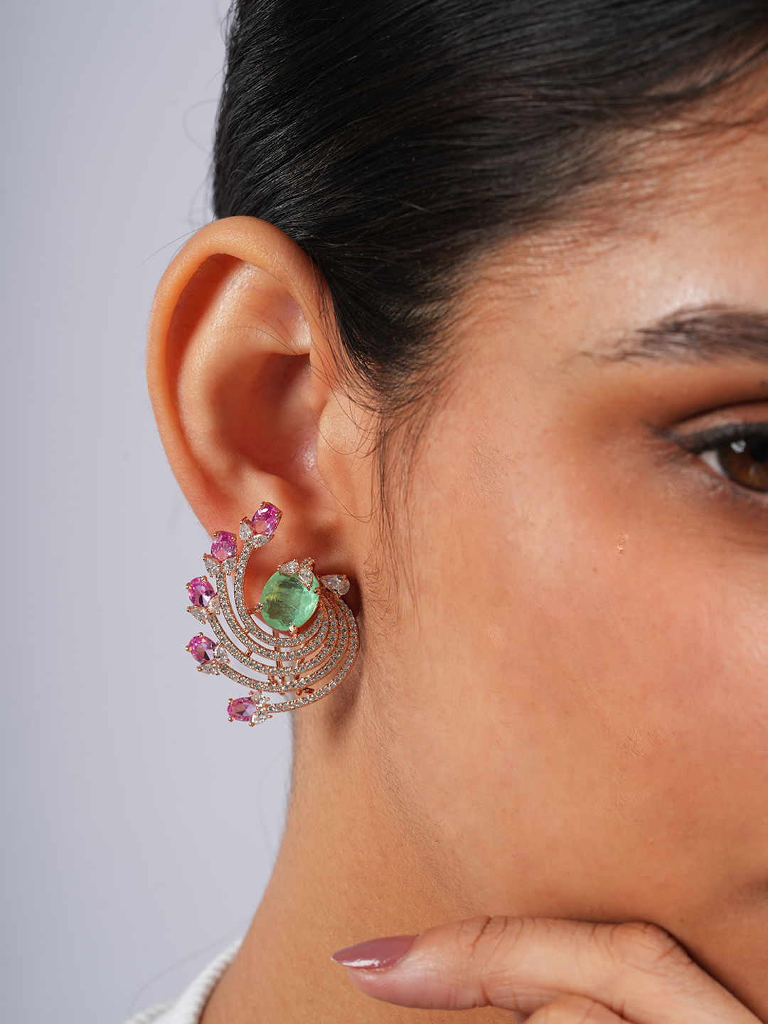 Mint Pink Paradise Studs