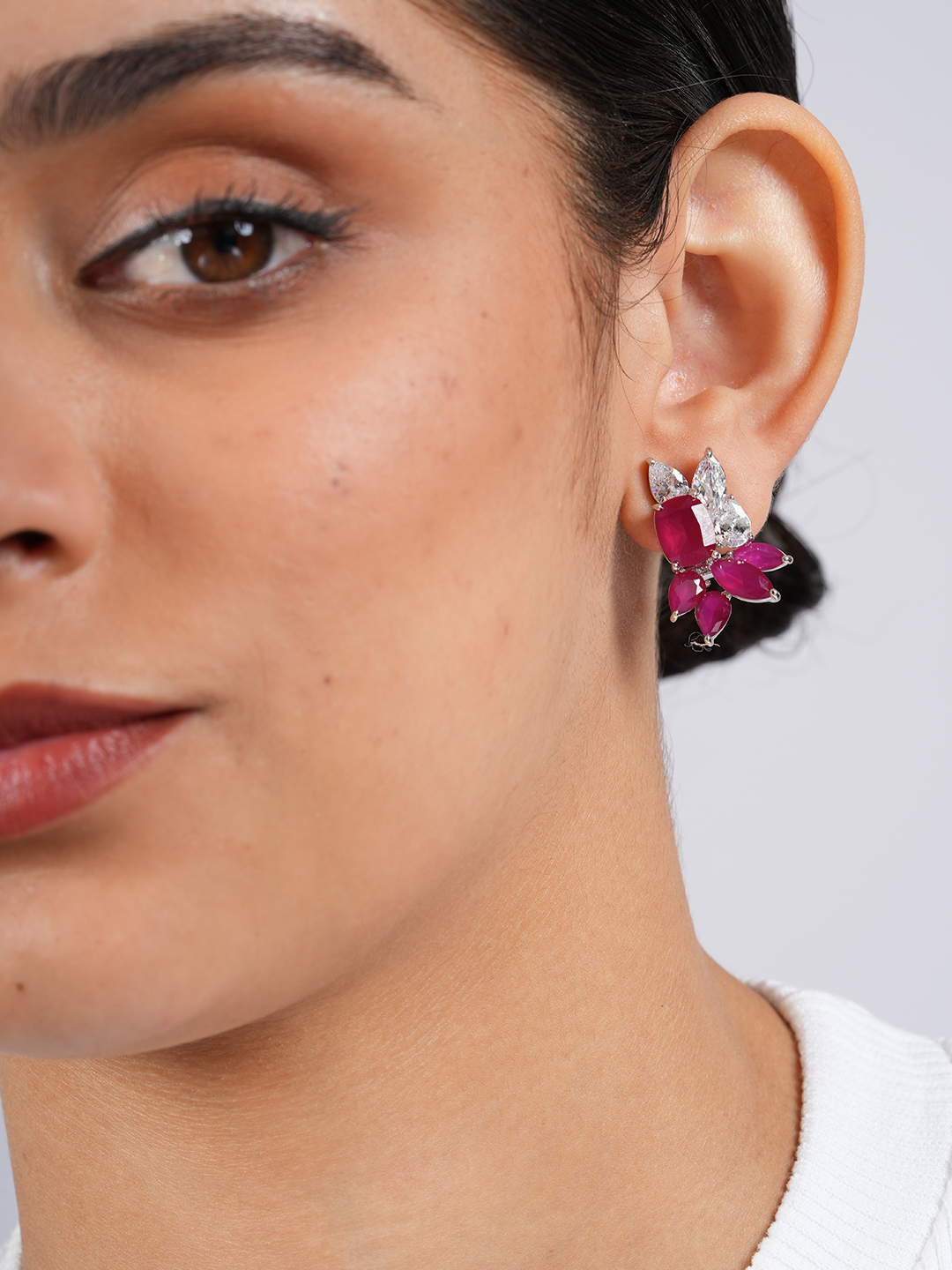 Red Petal Studs