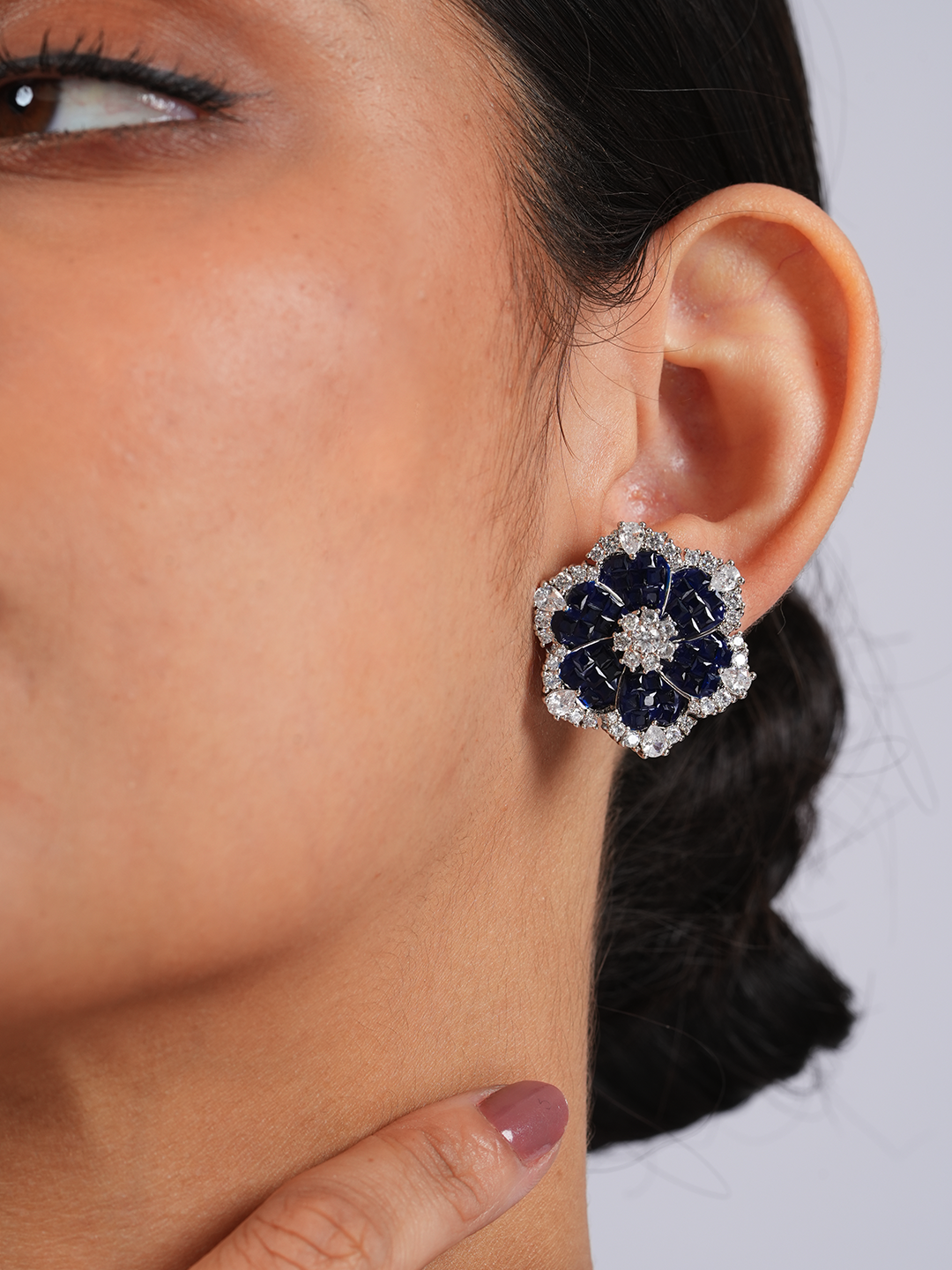Blue Bloom Studs