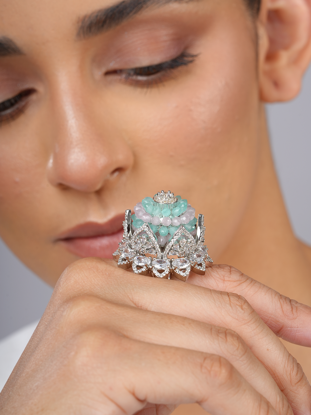 Aqua Bloom Ring