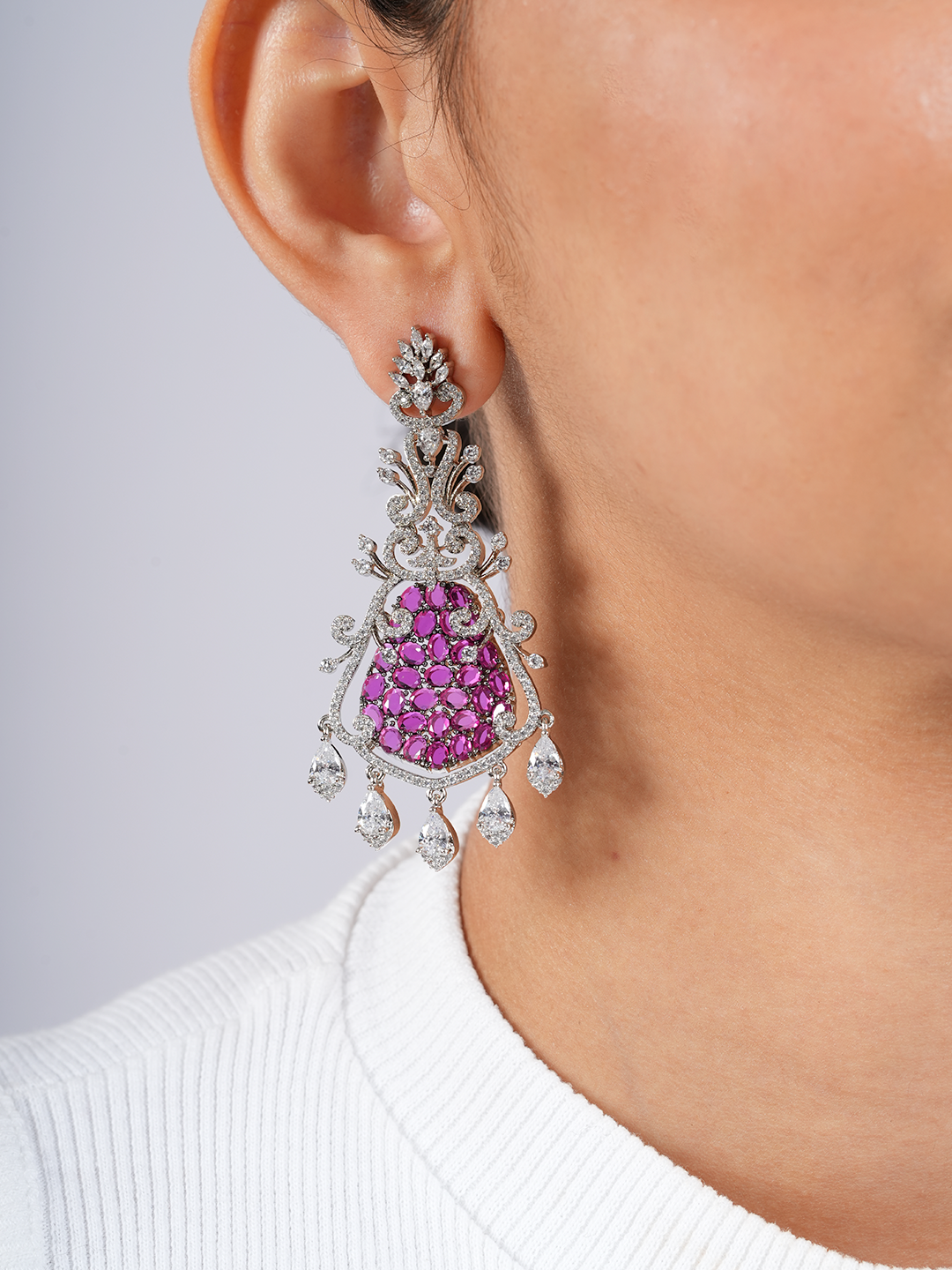 Royal Ruby Danglers