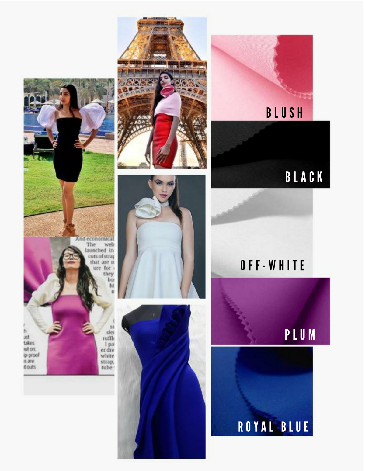 Structured one shoulder