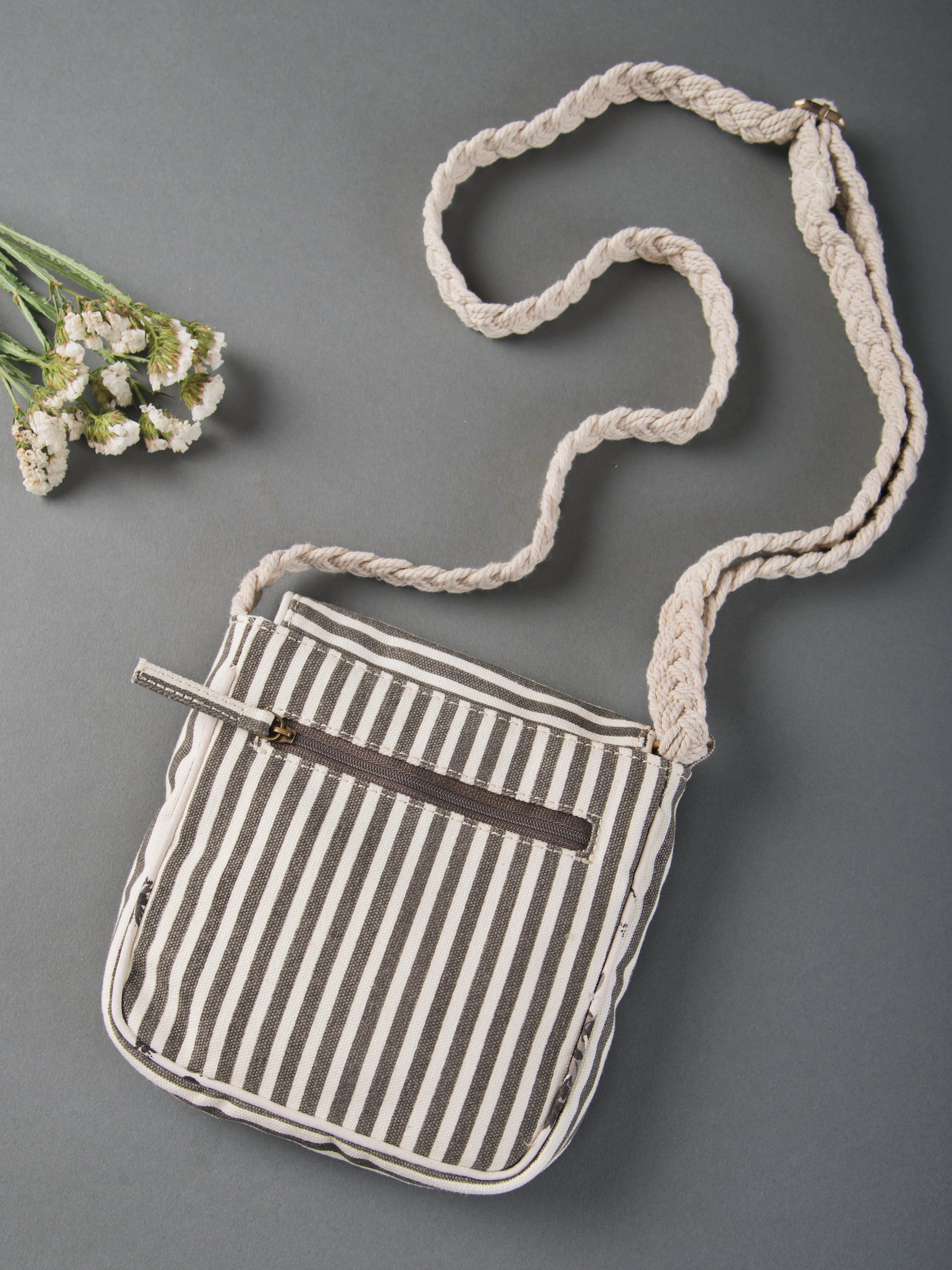 Retro stripe ladies tote bag