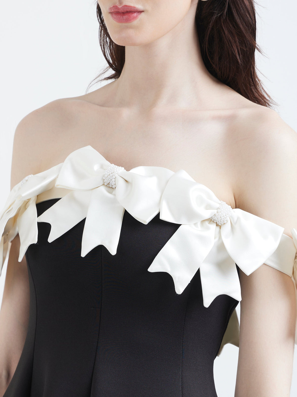 Detachable Satin Bow Wrap