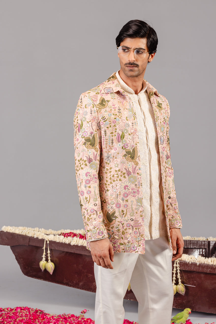 PHOOLPANKH PINK JODHPURI SET