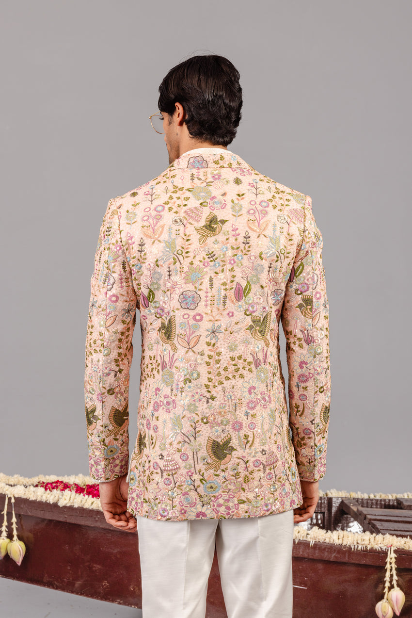 PHOOLPANKH PINK JODHPURI SET