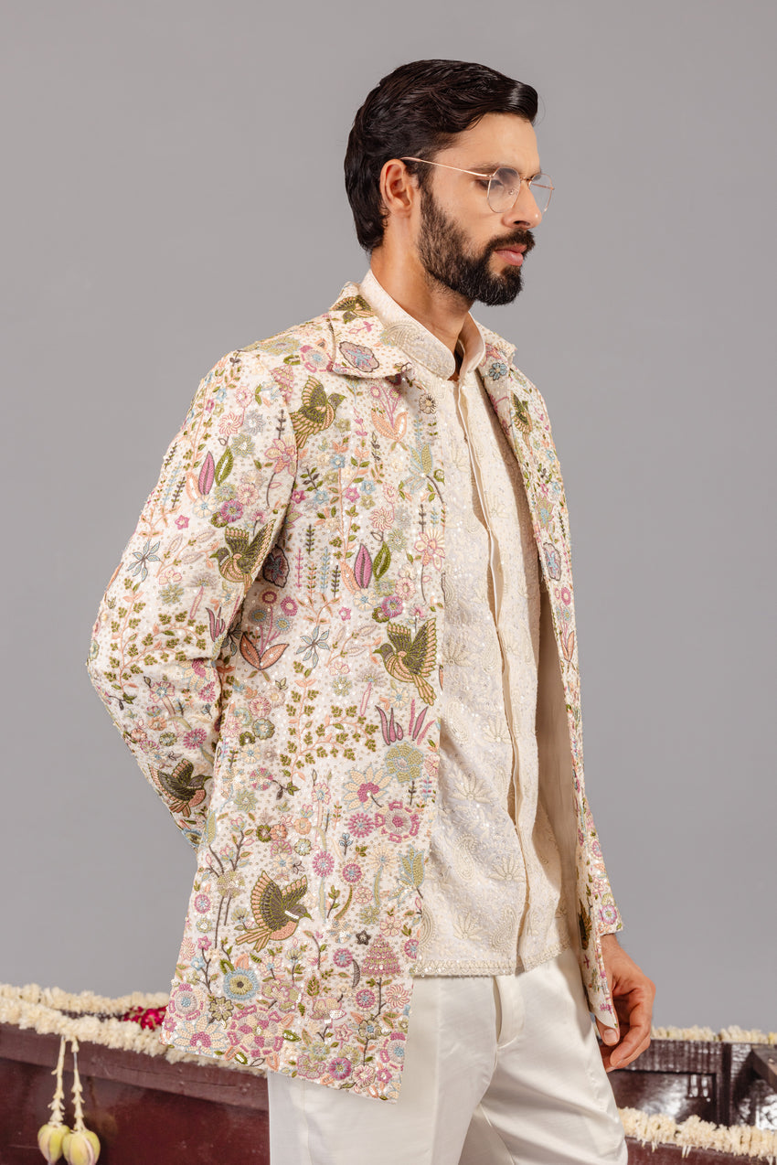 PHOOLPANKH IVORY JODHPURI SET