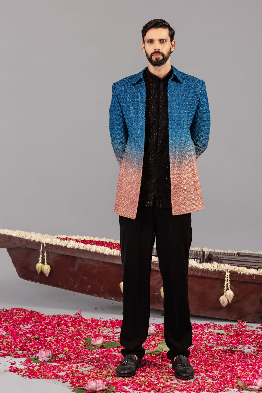 RAATRANG BLUE JODHPURI SET