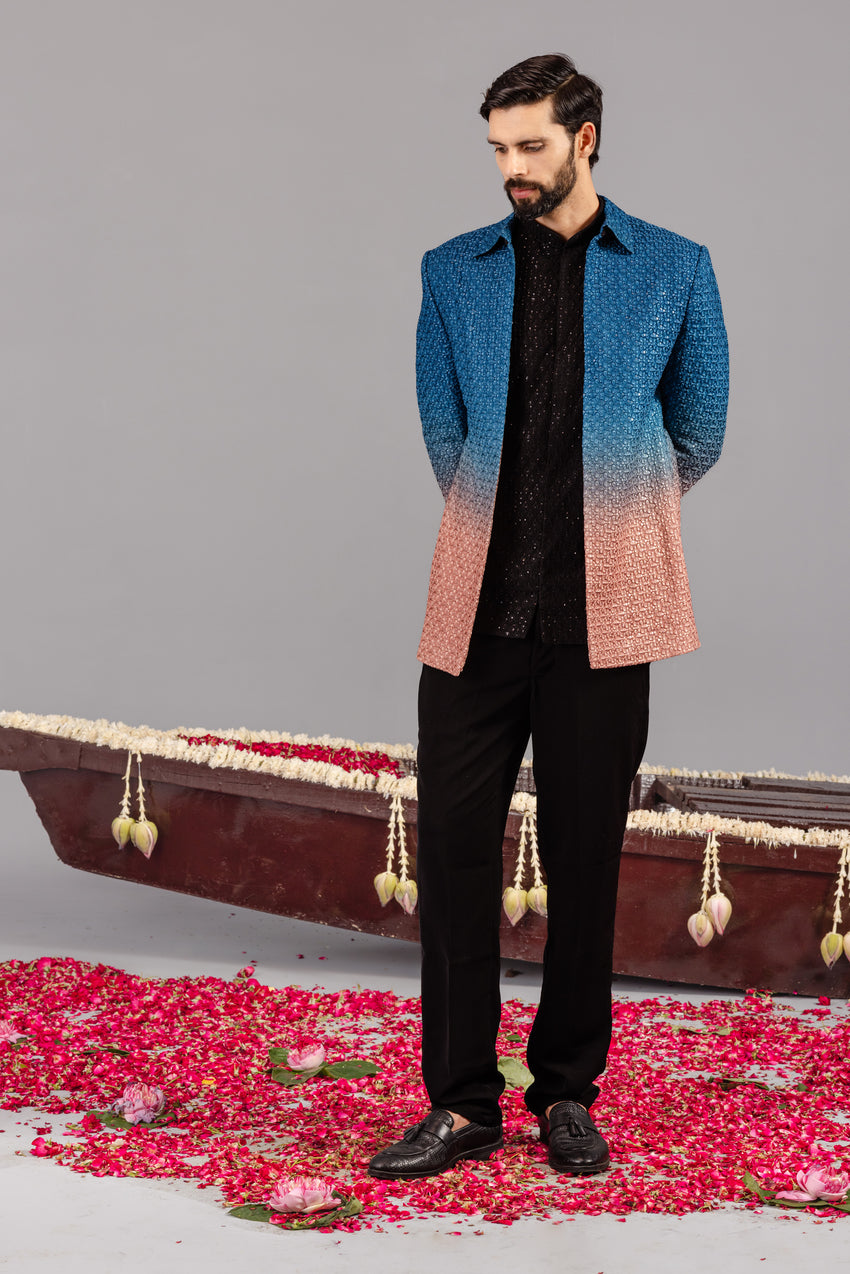 RAATRANG BLUE JODHPURI SET