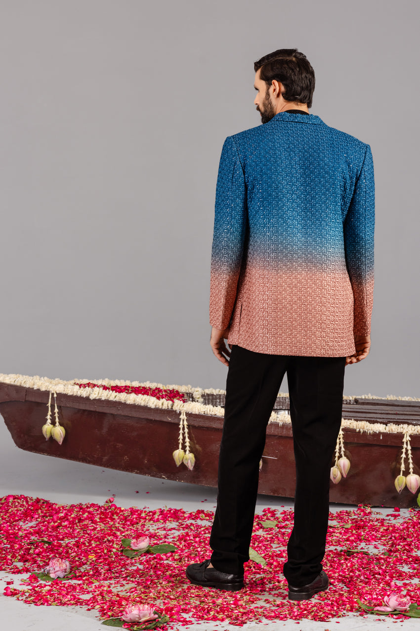 RAATRANG BLUE JODHPURI SET