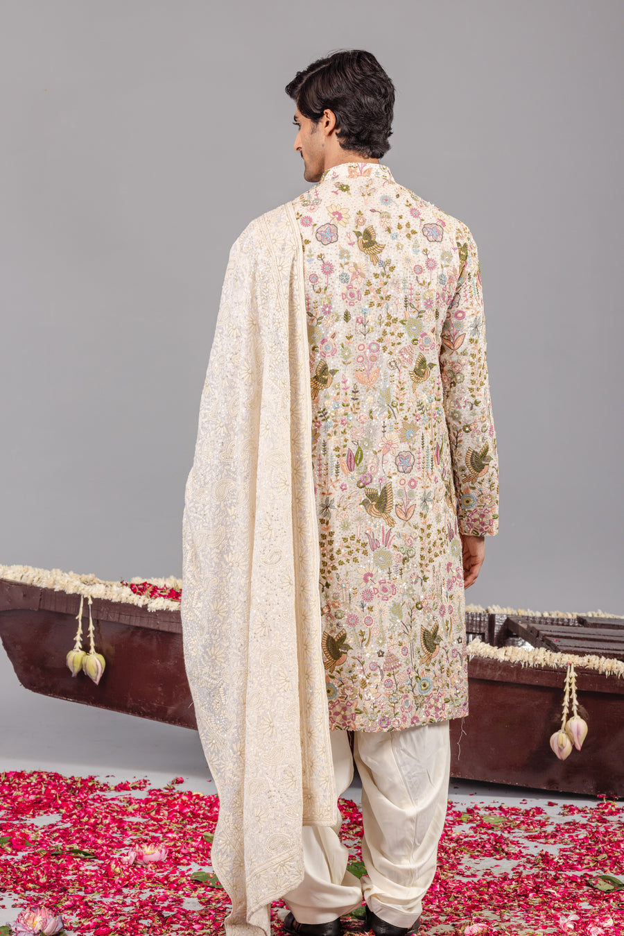 PHHOL PANKH IVORY KURTA SET