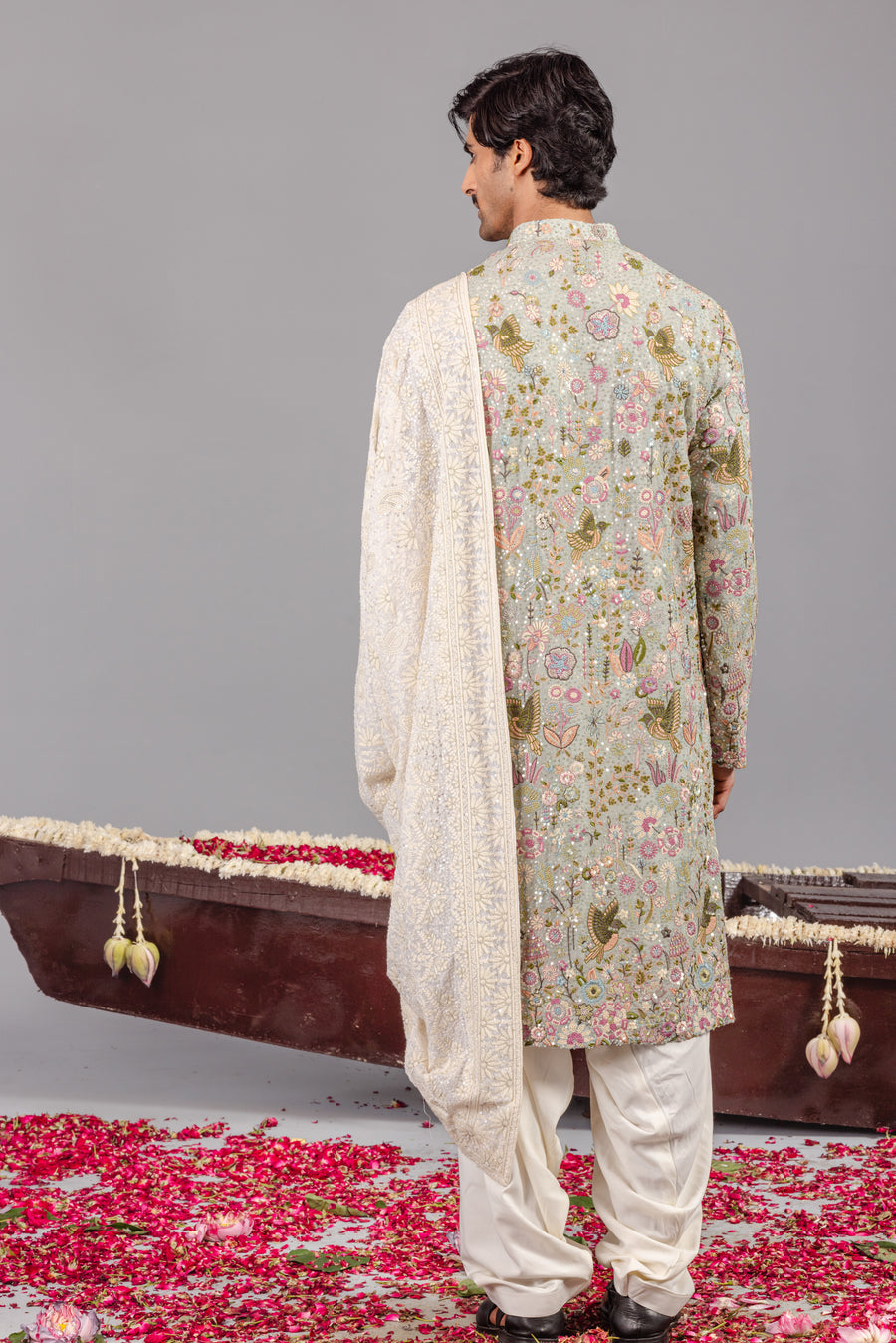 PHOOL PANKH SKY BLUE KURTA SET