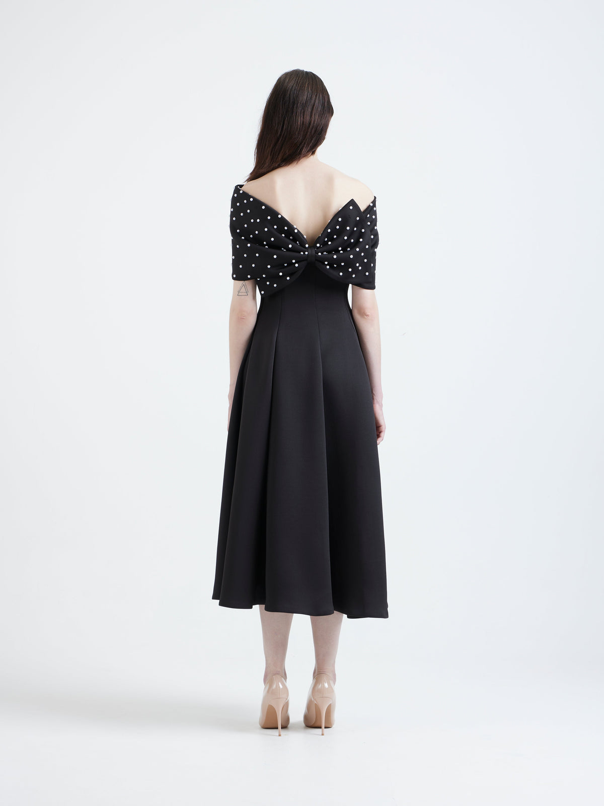 Nysa + Pearl embellished bow wrap