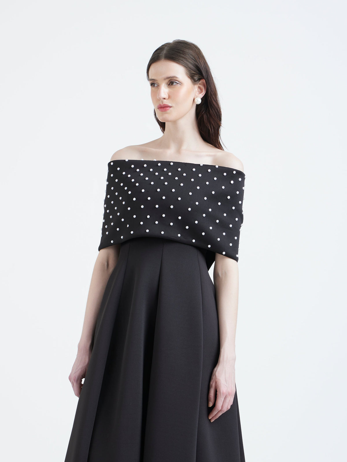 Nysa + Pearl embellished bow wrap
