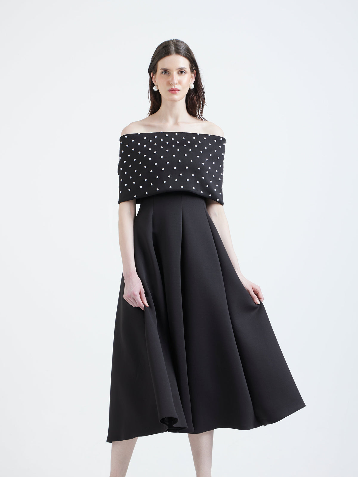 Nysa + Pearl embellished bow wrap