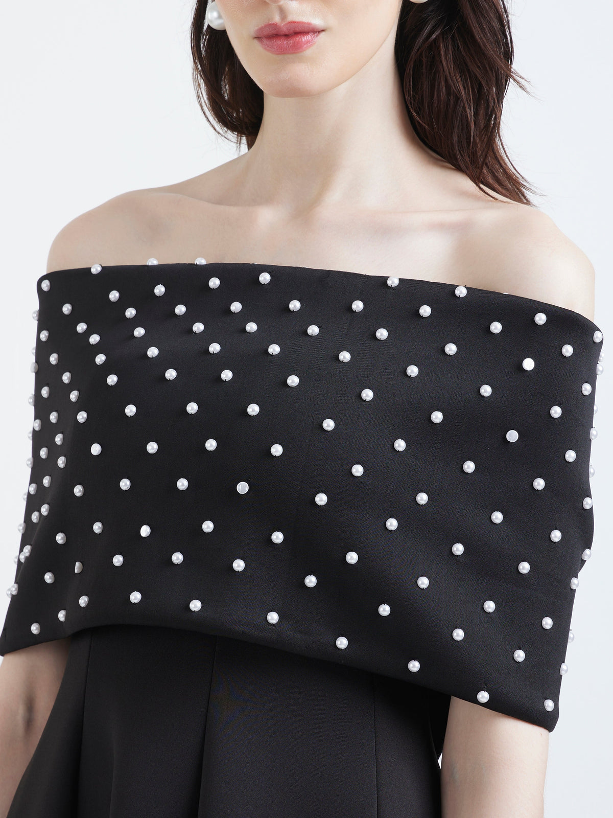 Nysa + Pearl embellished bow wrap