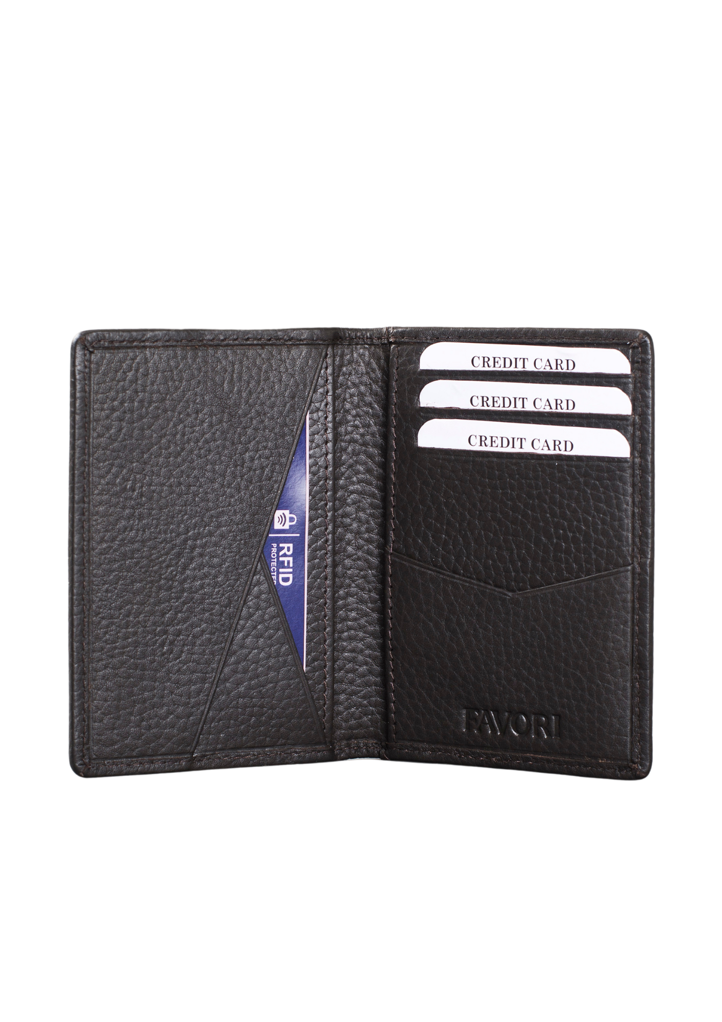 Ladies Classic Leather wallet with RFID blocking, col. black