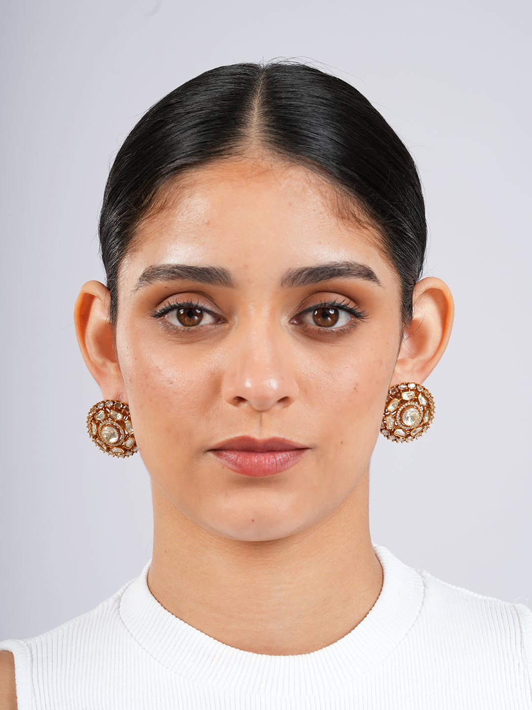 Noir Polki Studs