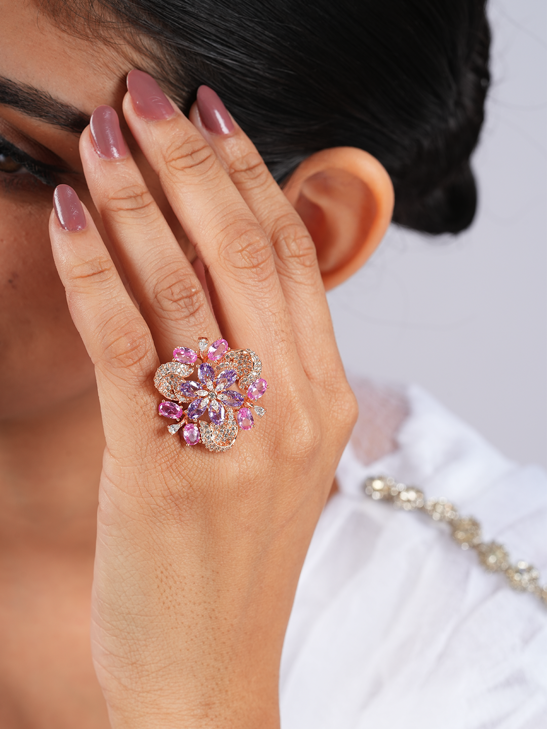Violet Bloom Ring