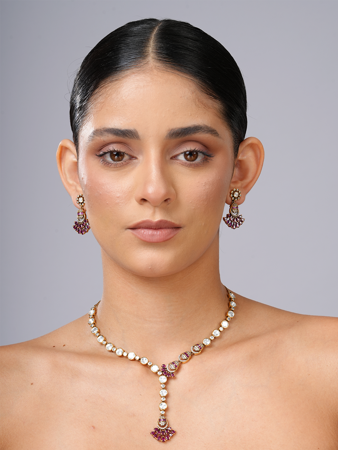 Ruby Polki Grace Necklace