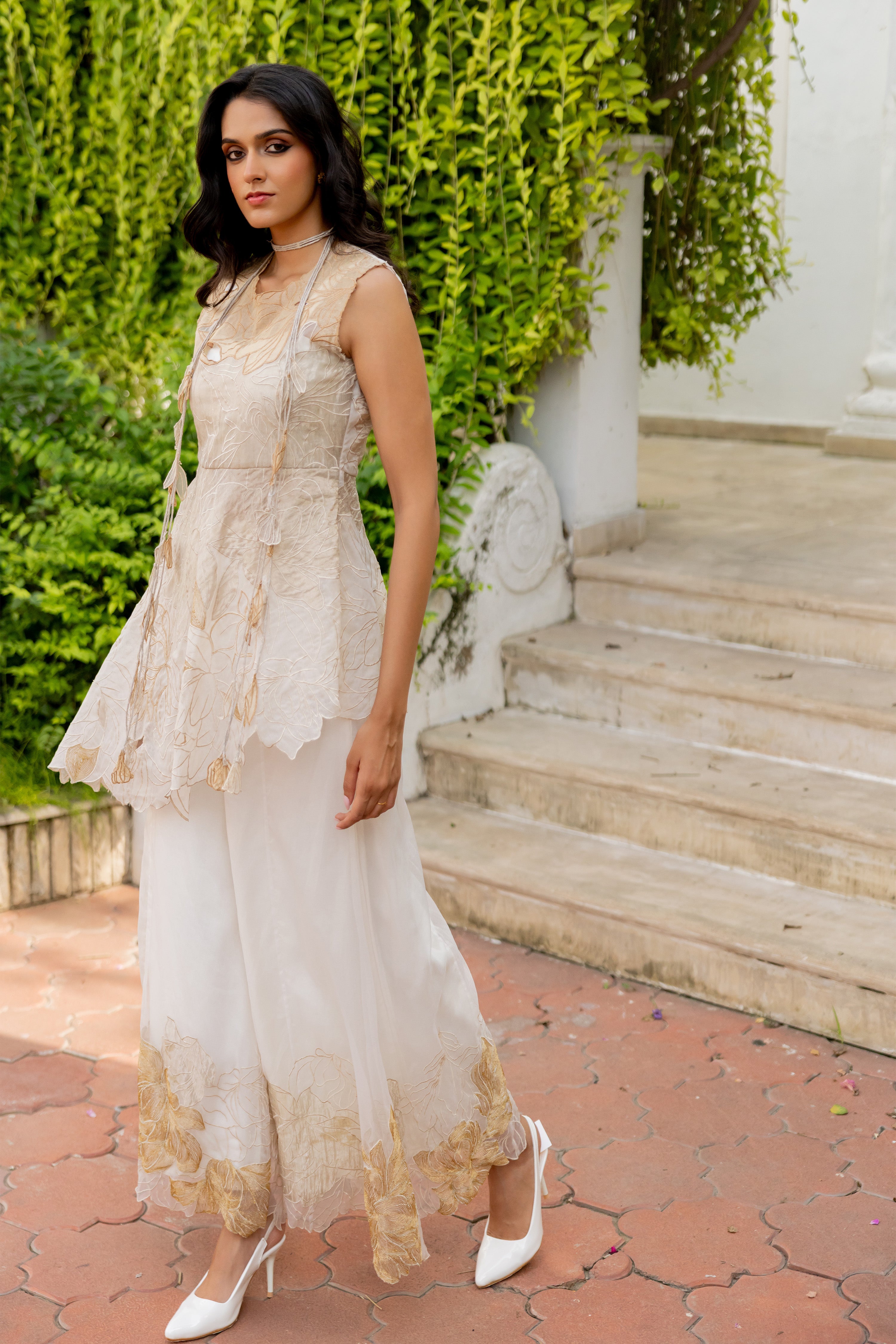 IVORY KURTA SET (shwetha)