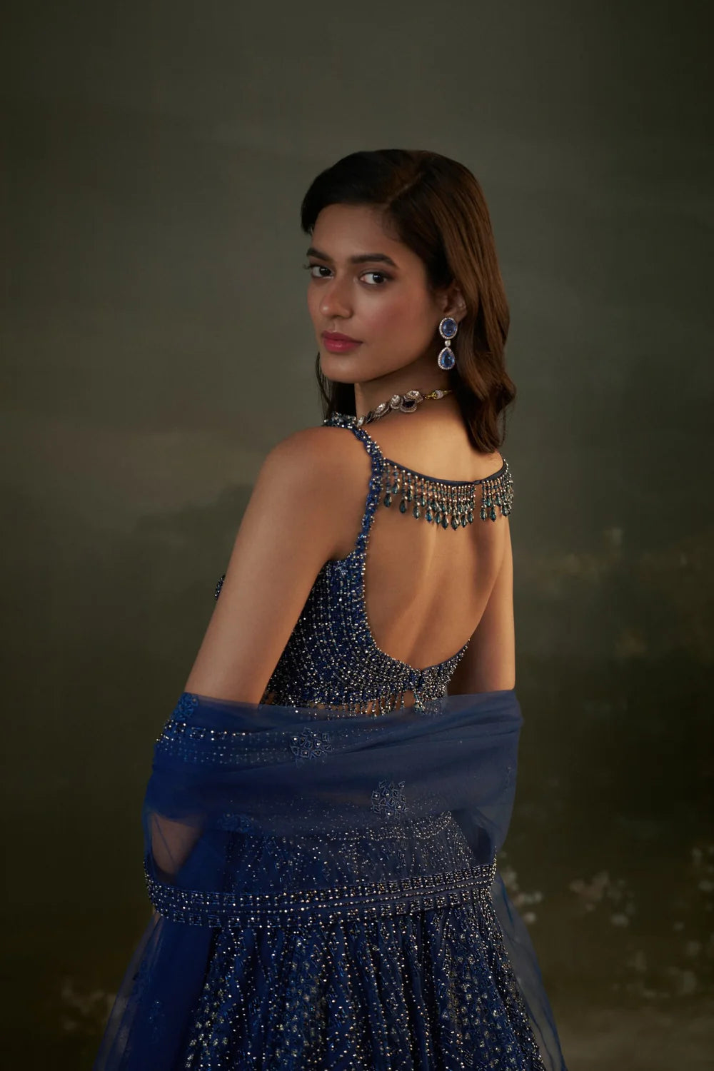 Midnight Blue Lehenga Choli Set