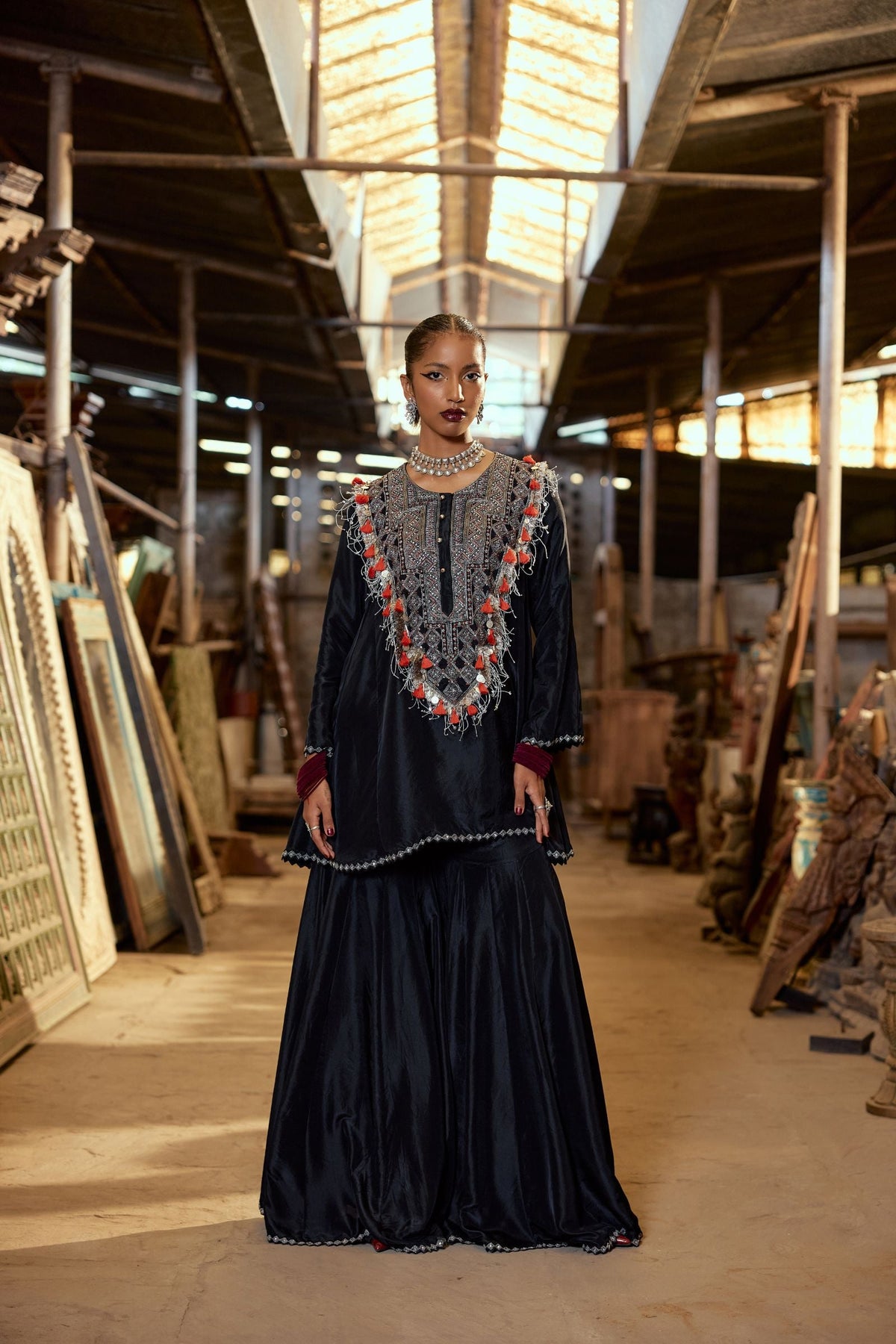 GHARARA AND BOXY FIT KURTA