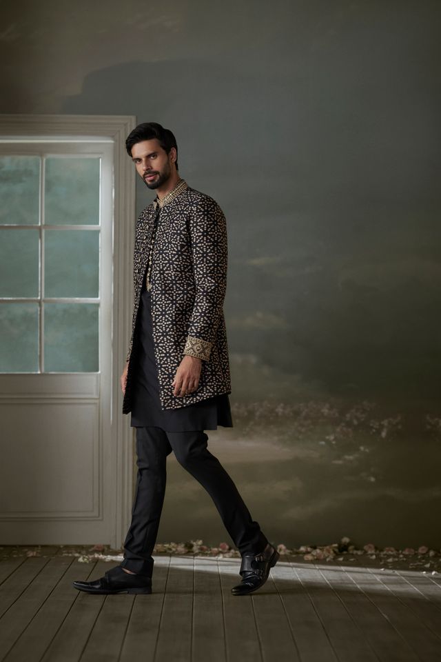Achkan Kurta Trouser Set