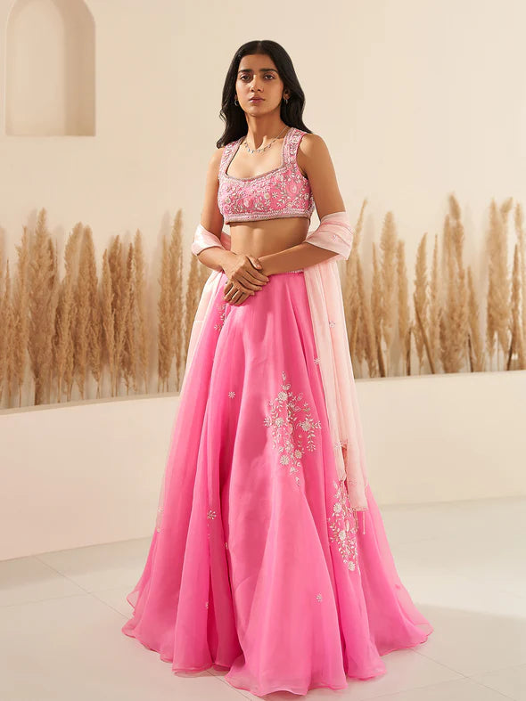 Carnation Pink Lehenga Set