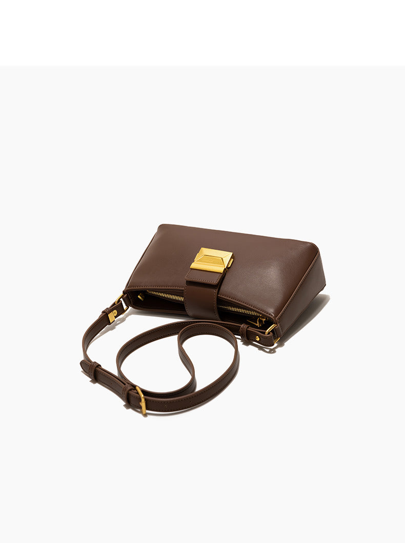 Felice - Ladies Baguette Bag, Faux Leather, col. Brown