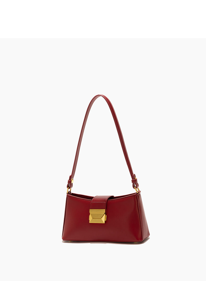 Felice - Ladies Baguette Bag, Faux Leather, col. Red