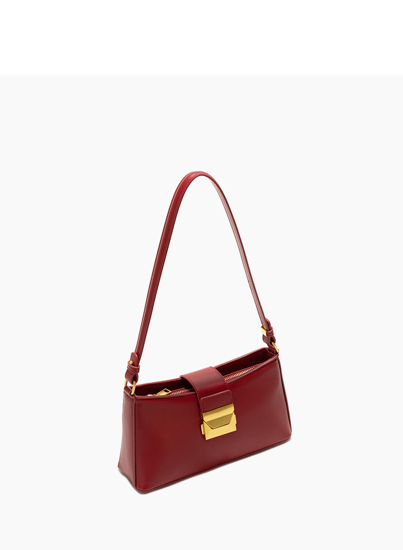 Felice - Ladies Baguette Bag, Faux Leather, col. Red