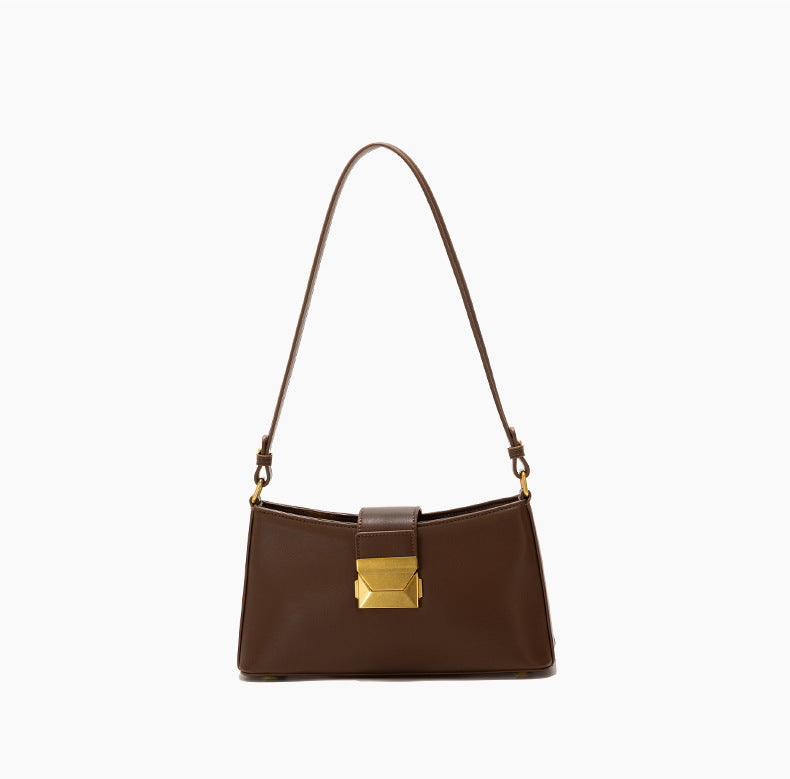 Felice - Ladies Baguette Bag, Faux Leather, col. Brown